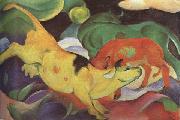 Franz Marc, Cows,Yellow,Red Green (mk34)